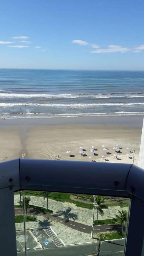 Belo Apartamento Com Vistas Para O Mar - Pe Na Areia - Churrasqueira Na Varanda Praia Grande  Bagian luar foto